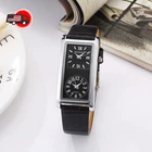 Dual Time Zone Women's Quartz Rectangle Wrist Watch Black Pu Leather Band New. Price: $14.46.