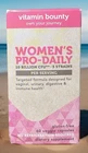 Vitamin Bounty Women's Pro-daily Probiotic 60 Count 30 Servings 01/2027 New. Price: $13.00.