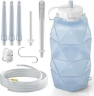 Collapsible Silicone Enema Bag Kit, 1.2L With 5FT Hose & Tips New. Price: $41.99.