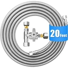 Fridge Water Line Kit - 20FT Premium Stainless Steel Braided Refrigerator Wat... New. Price: $45.69.
