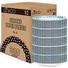Paper Plates 10 Inch 300 Count Disposable Heavy Duty Ginkgo Bulk Thickened Large New. Price: $74.99.
