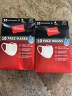 2X Hanes Face Pack 100% Cotton Washable & Reusable White (20 Masks) New. Price: $14.00.
