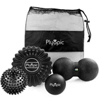 Plyopic Deep Tissue Massage Ball Set Of 4: Lacrosse, Spiky, Peanut New. Price: $37.31.
