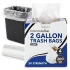 Stock Your Home Clear Gallon Trash Bag (200 Pack) Pack, New. Price: $14.99.
