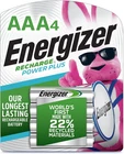 Energizer Power Plus Rechargeable Aaa Batteries (4 Pack), 800MAH Triple New. Price: $18.99.