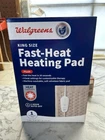 Walgreens Fast-heat King Size Electric Heating Pad Beige Auto Shut-off Remote New. Price: $19.99.