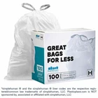 Plasticplace Custom Fit Trash Bags Compatible With Simplehuman Code H, 100 Count New. Price: $24.59.