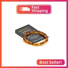 Baltic Amber Bracelet For Adults Made On Elastic Band- Natural From New. Price: $25.17.