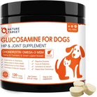 Nature Target Glucosamine Joint Supplement For Dogs, Chondroitin, OMEGA-3, Msm, New. Price: $27.50.