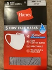 Hanes Face Masks 100% Cotton Washable Kids Ages 5-12( Pack)grey Covering New. Price: $7.99.