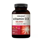 Naturebell Vitamin D3 50,000 Iu With K2-180 Count (pack Of 1) New. Price: $49.99.