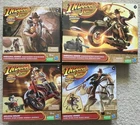 Indiana Jones World Of Adventure Action Figures Motorcycle Lot 4 Sets New. Price: $45.00.