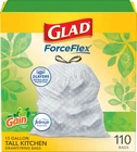 Glad Forceflex Tall Kitchen Trash Bags, 13 Gal, Gain Original With Febreze, 1... New. Price: $34.45.