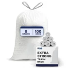 Plasticplace 8 Gallon Trash Bags: Premium White 100 Count (pack Of 1), New. Price: $29.99.