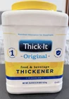 Thick-it Original Food Beverage Thickener Canister, 36 Oz New. Price: $13.00.