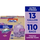 Hefty Ultra Strong 13 Gallon Trash Bags, Tall Kitchen Purple New. Price: $24.99.