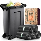 200 Pack Teivio 13 Gallon Trash Bags Strong Black Tall Kitchen Garbage Can Liner New. Price: $19.91.