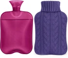 Samply Hot Water Bottle With Knitted Cover, 2L Bag For Purple New. Price: $18.98.