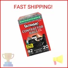 Ultrasac Contractor Bags 42 Gallon (20 Pack/w Flap Ties), 32.75 X 44.5-3 Mil Thi New. Price: $21.60.