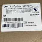 Case- 125 Ea- Bd Disposable 5ML Syringe No Needle Luer-lok Tip 309646 New. Price: $25.00.