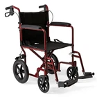 Medline Lightweight Transport Wheelchair Foldable 12IN Wheels Handbrakes Red New. Price: $112.25.