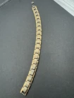 Smarter Lifestyle Magnetic Therapy Bracelet 8.5 Titanium Gold Tone Trim Pre-owned. Price: $28.50.
