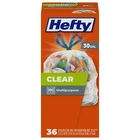 Hefty Recycling Trash Bags Scent Free Clear 30 Gallon 36 Count New. Price: $19.39.