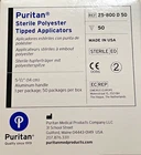 Puritan 25-800 5.5" Sterile Polyester Tipped Applicator Aluminum Handle 50/BX New. Price: $50.00.