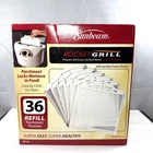Sunbeam RP36 Rocket Grill Refill Parchment Pouches Pack Bag New. Price: $24.99.