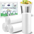 Small Trash Bags 2.6 GALLON-108 Count (pack Of 108), White New. Price: $16.91.