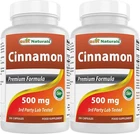Pack Best Naturals Cinnamon 500 Mg 250 Capsules New. Price: $21.88.