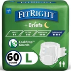 Fitright Extended Wear Overnight Adult Briefs With Tabs, Maximum Absorbency A... New. Price: $143.03.