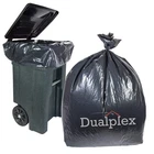 Dualplex 64-65 Gallon Black Trash Bags For Toter, 1.5 Mil Garbage 50 Pe New. Price: $53.70.