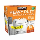 Kirkland Signature Compactor Kitchen Trash Bags White 18 Gallon (70 Count) New. Price: $34.99.