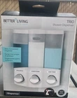 The Dispenser Shower Corner Better Living Euro Trio 3 Liquid Soap Gel Body Wash New. Price: $34.99.