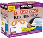 Kirkland Signature 13 Gallon 200 Ct Carton 100% Recyclable Heavy Duty Drawstring New. Price: $42.24.