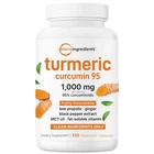 Pure Turmeric 1000MG 120 Veggie Caps 95% Curcuminoids Black Pepper New. Price: $13.07.