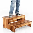 Tinamo 25 Long Stool Acacia Wood 500 Lbs 2-STEP Spa Pool New. Price: $150.79.