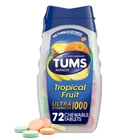 Tums Ultra 1000 Maximum Strength Tropical Fruit Antacid 72 Chewable Tablets New. Price: $9.49.