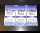 Refresh Optive 0.5OZ (15ML 3 Bottles) Lubricant Eye Drops Exp: 04/2027 New. Price: $30.00.