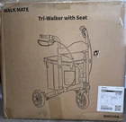 Mate 3-WHEEL Tri-walker Rollator With Seat, Model WM02064 New. Price: $79.99.