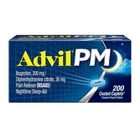 Advil Pm Pain Reliever & Night Time Sleep Ibuprofen Diphenhydramine 200CT Cap New. Price: $27.55.