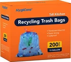 13 Gallon Recycling Trash Bags, Unscented 200 Count Drawstring Tall Kitchen G... New. Price: $47.44.