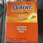 Full Box 50X Packets Motrin Ibuprofen Pain Reliever ( Tablets Per 09/26 New. Price: $10.97.