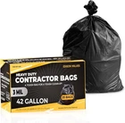 Contractor Garbage Bags 42 Gallon - Pack Of 20 Black 3 Mil Strength Heavy Duty New. Price: $18.15.