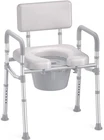 Homland Bedside Commode With Padded Seat Backrest, Aluminum Toile... New. Price: $150.38.