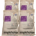 4 Pack Simplehuman Custom Fit Trash Can Liner 6L White Bags 30CT Each New. Price: $26.36.