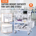 3 Tiers Lab Carts, Utility With Trays & 4 Silent Wheels, White New. Price: $174.41.