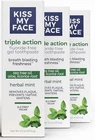 Kiss My Face Triple Action Toothpaste Herbal Mint 4.5 Oz Pack Of 3 New. Price: $14.99.