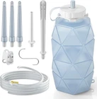 Collapsible Silicone Enema Bag Bottle Kit With 5.3FT Enima Hose, Tips... New. Price: $26.54.